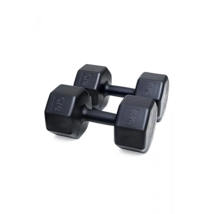 Siyah Dambıl Seti, 2 Adet 10 kg Ağırlığında