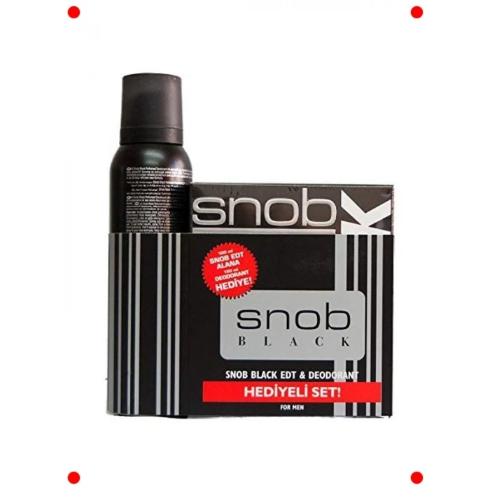 Siyah Erkek Parfüm ve Deodorant Hediye Seti, 250 ml