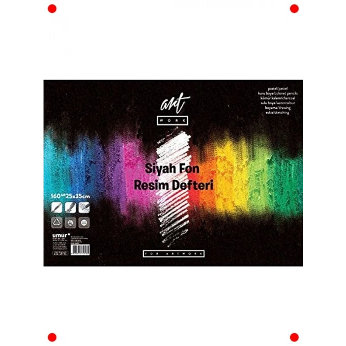 Siyah Fonlu Resim Defteri - 160gr, 16 Yaprak