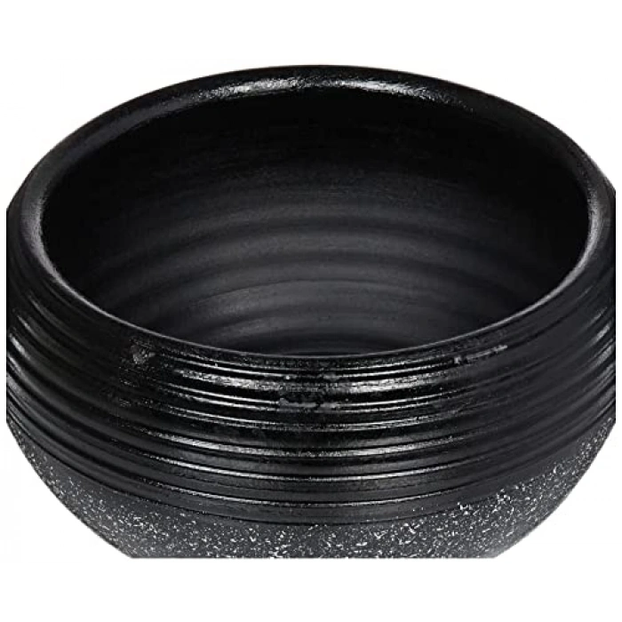 Siyah Granit Küp Saksı, 4 Ayaklı, Bahçe Dekoru