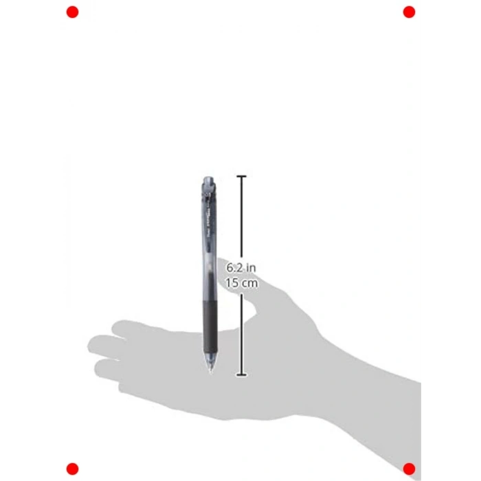 Siyah İnce Uçlu Sıvı Jel Tükenmez Kalem 0.25mm