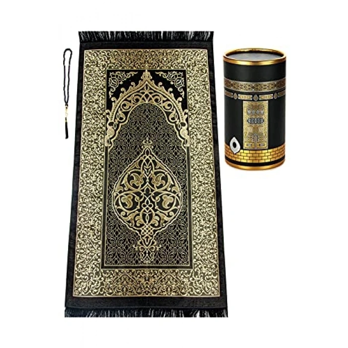 Siyah Kabeli Silindir Kutu Seccade Seti