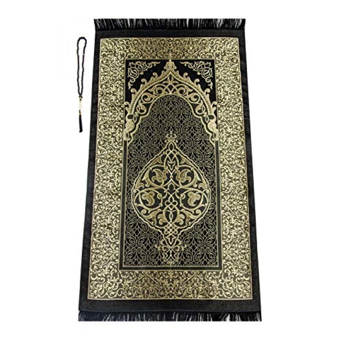 Siyah Kabeli Silindir Kutu Seccade Seti