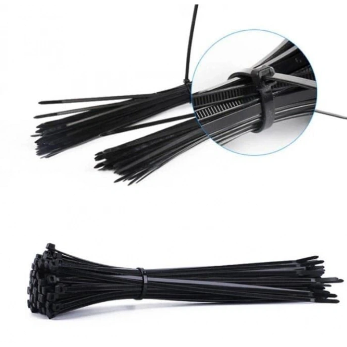 Siyah Kablo Bağı, 3.6x250 mm 100 Adet