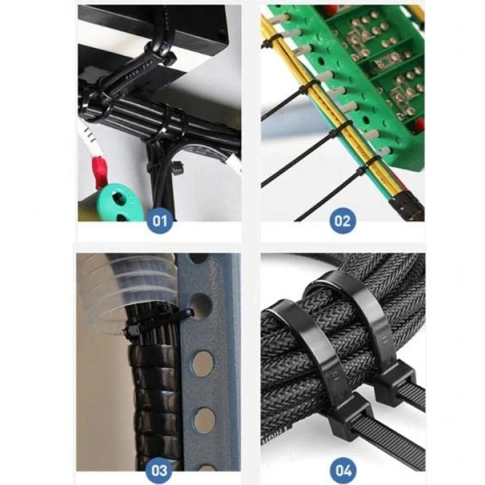 Siyah Kablo Bağı, 3.6x250 mm 100 Adet