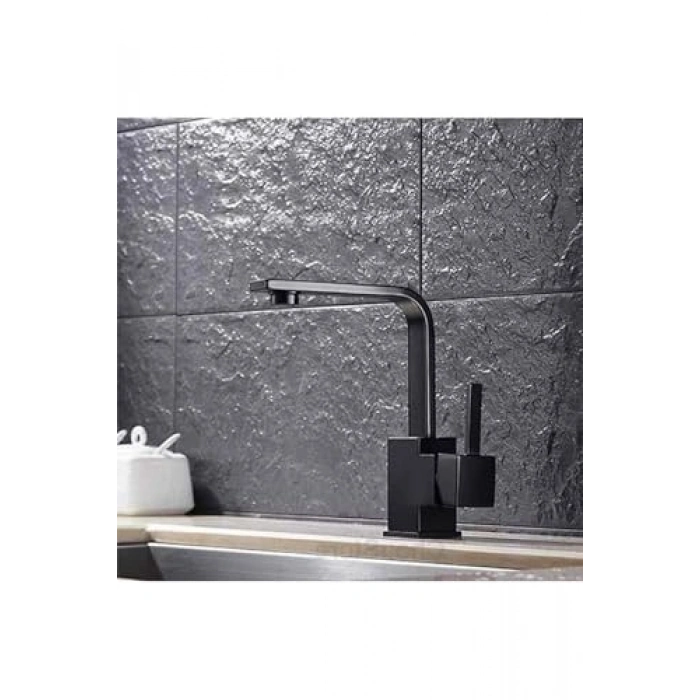 Siyah Kare T-x Lavabo, Modern Tasarım