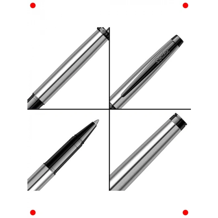 Siyah Krom Modern Roller Kalem