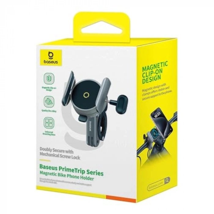 Siyah Manyetik Bisiklet Telefon Tutucu - PrimeTrip Serisi