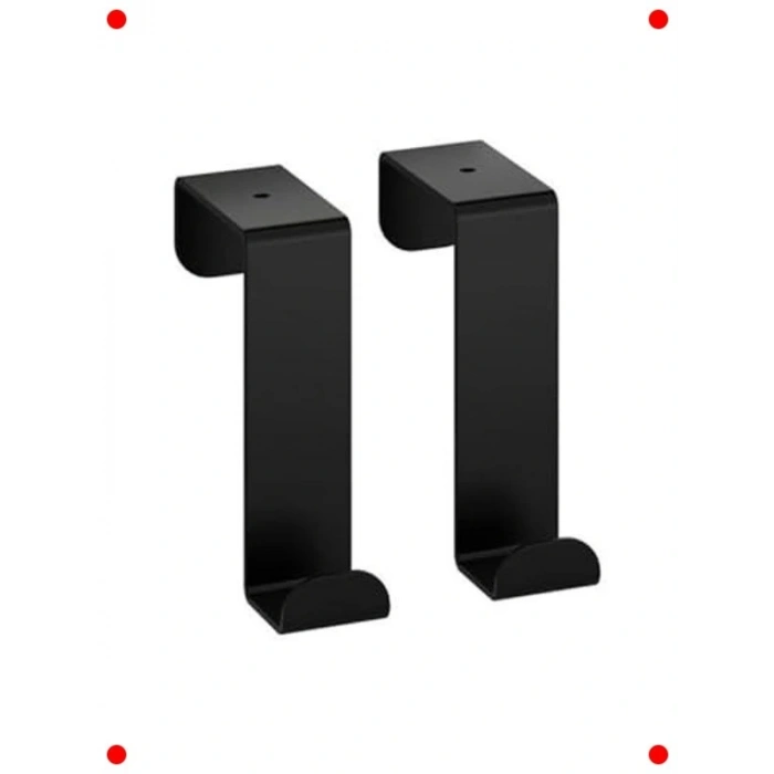 Siyah Metal Kapı Arkası Askısı (2 Adet)