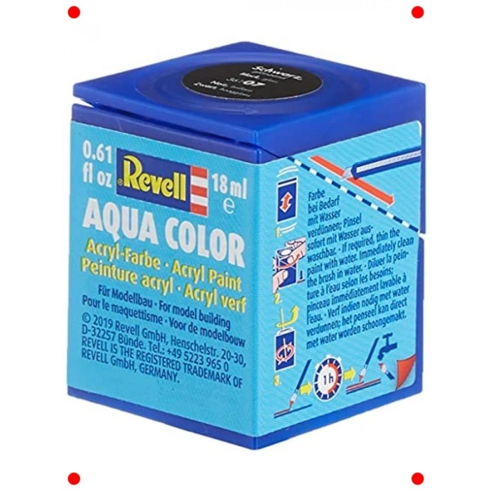 Siyah Parlak Su Bazlı Maket Boyası 18 ml