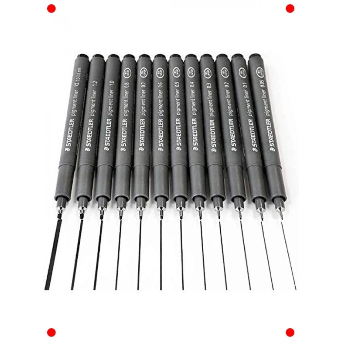 Siyah Pigment Liner İnce Uçlu Kalem 0.2 mm