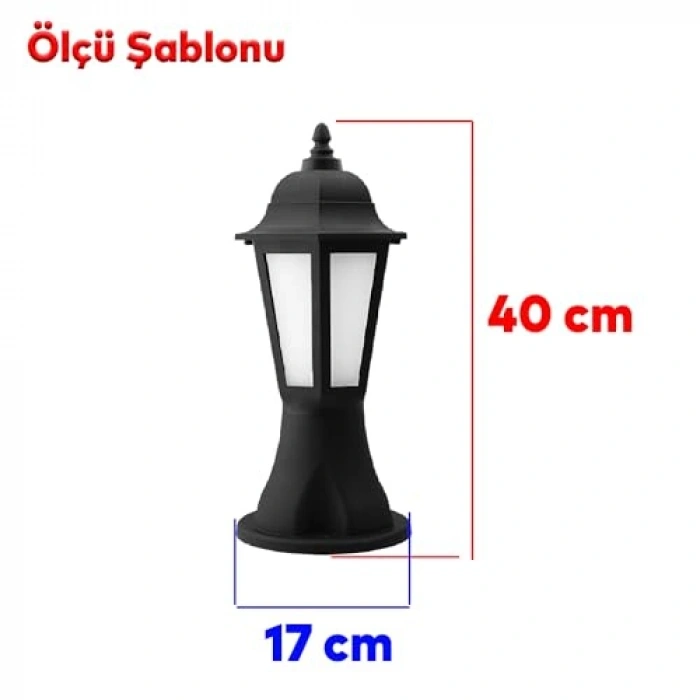 Siyah Plastik  E27 Duylu Bahçe Aplik Lamba, Duvar Üstü Aydınlatma