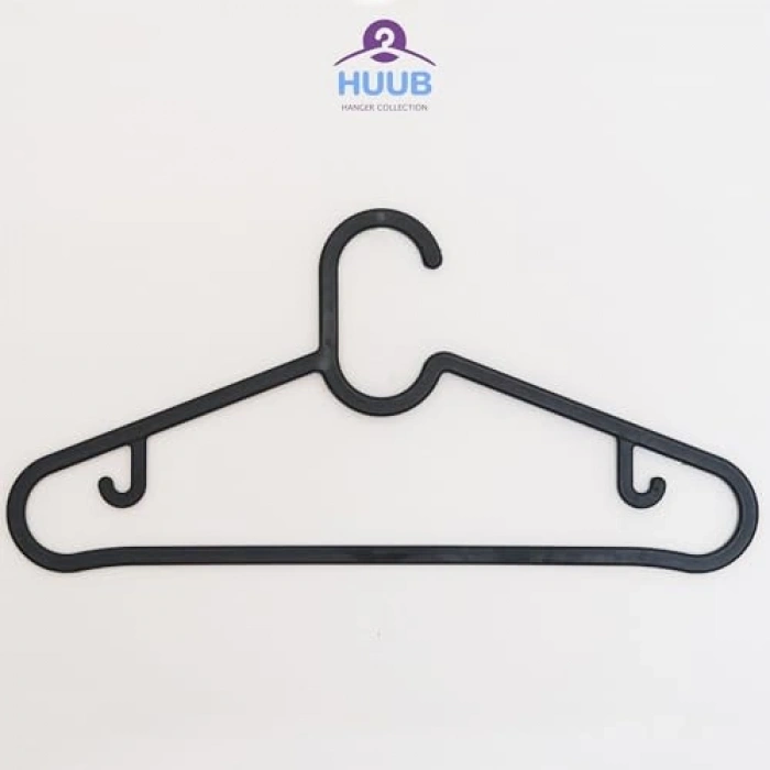 Siyah Slim Elbise Askısı, 10 Adet Set