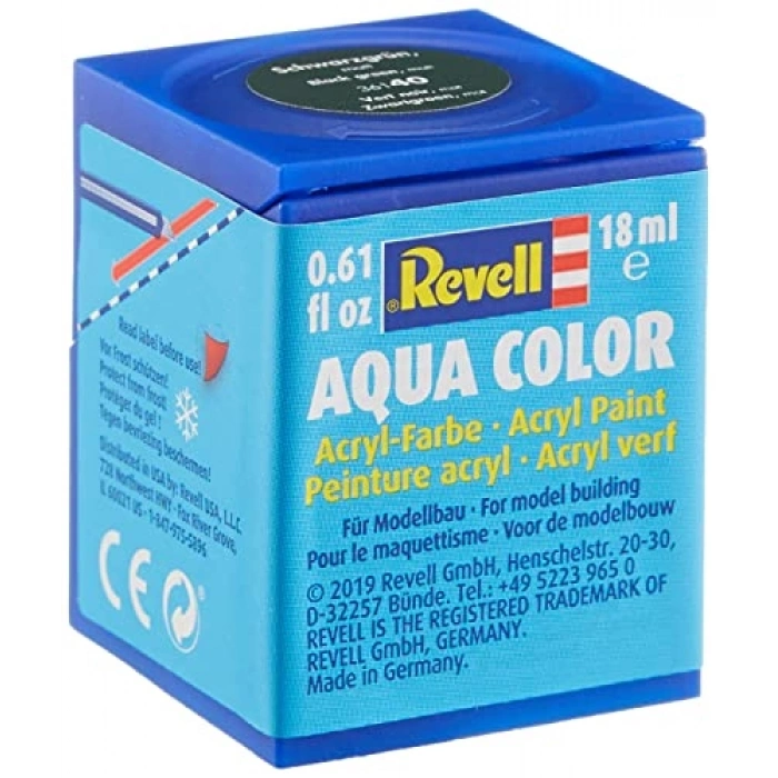 Siyah Yeşil Su Bazlı Maket Boyası, 18 Ml