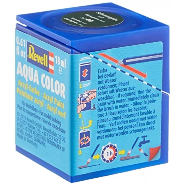 Siyah Yeşil Su Bazlı Maket Boyası, 18 Ml