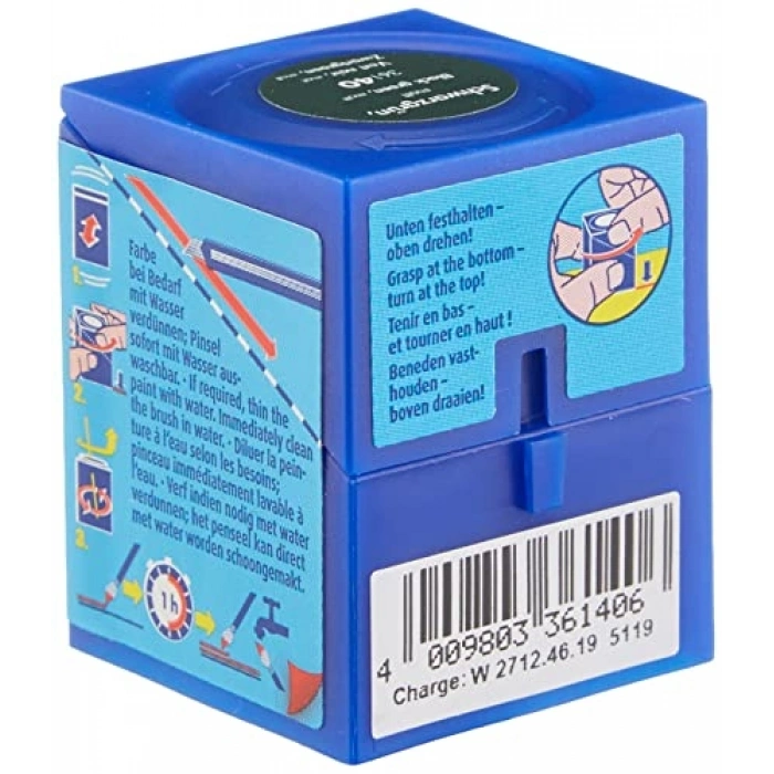 Siyah Yeşil Su Bazlı Maket Boyası, 18 Ml