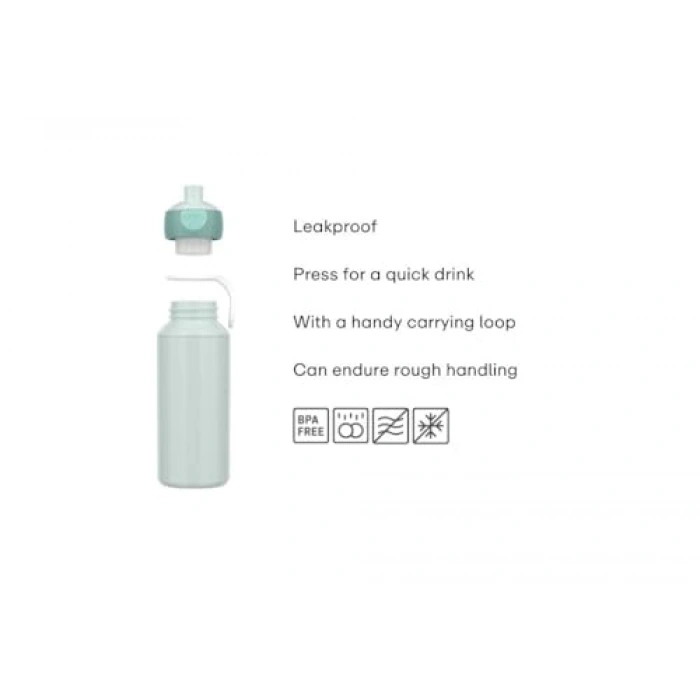 Sızdırmaz İçecek Şişesi, 400 ml, Okul Kullanımına Uygun