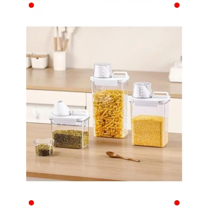 Sızdırmaz Ölçekli Çok Amaçlı Saklama Kabı, 2300ml