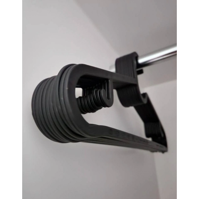 Slim Plastik Elbise Askısı, 20 Adet Set, Dolap İçi Kullanım