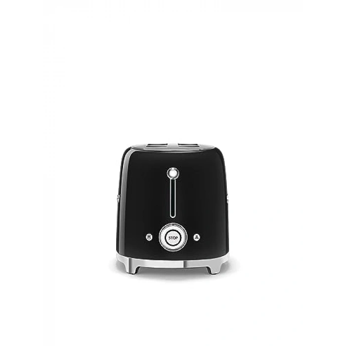 Smeg TSF01BLEU ekmek kızartma makinesi 2 diskler, siyah