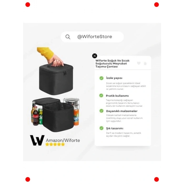 Soğuk/Sıcak Yalıtımlı İçecek Taşıma Çantası