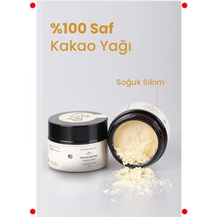 Soğuk Sıkım %100 Doğal Saf Kakao Yağı 50 ml