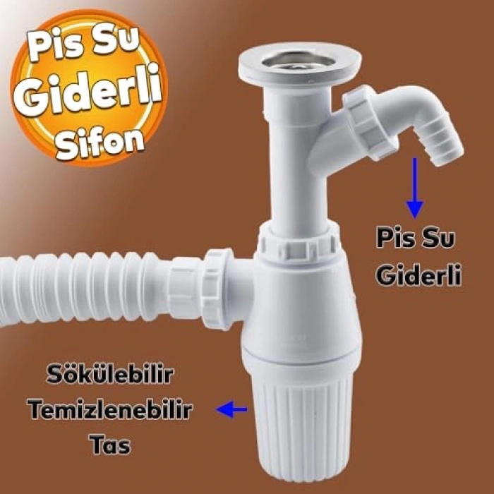 Sökülebilir Taslı Kırılabilir Sifon, Mutfak ve Banyo için