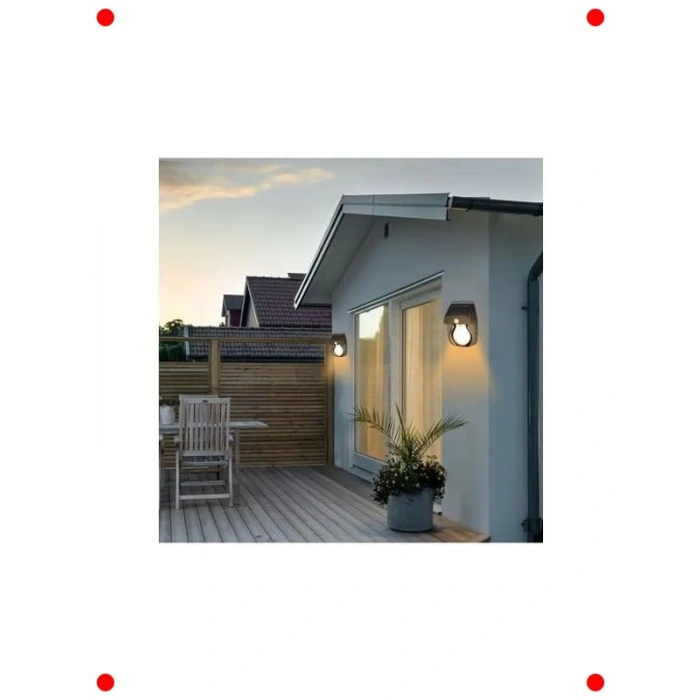 Solar Enerjili Hareket Sensörlü LED Duvar Apliği