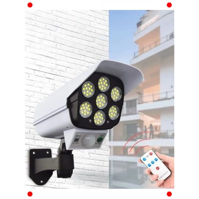 Solar Kamera Görünümlü Hareket Sensörlü Bahçe Lambası