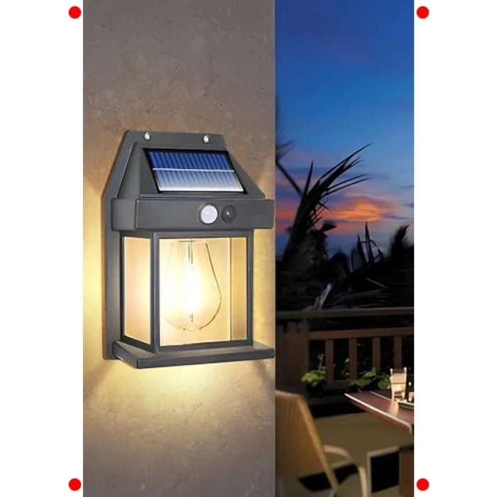 Solar LED Hareket Sensörlü Dış Mekan Bahçe Lambası