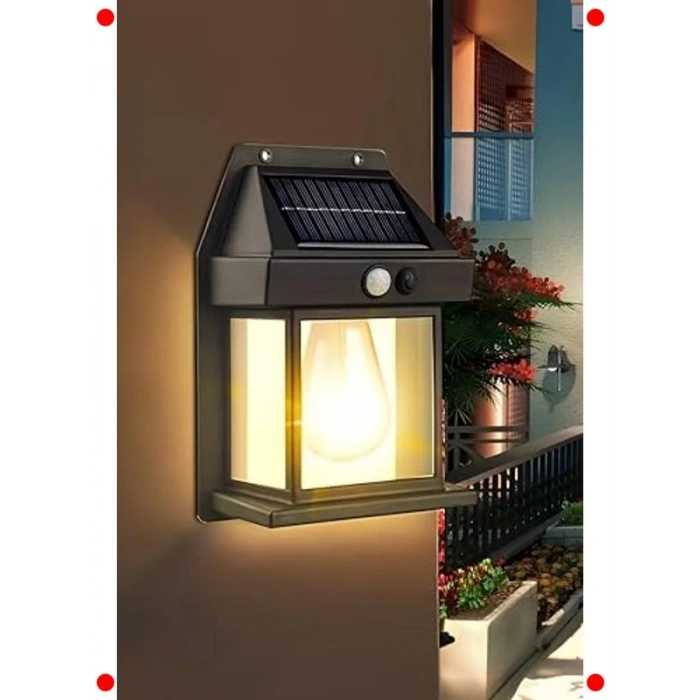 Solar LED Hareket Sensörlü Dış Mekan Bahçe Lambası