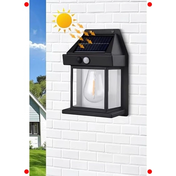 Solar LED Hareket Sensörlü Dış Mekan Bahçe Lambası