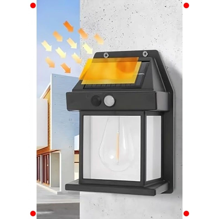 Solar LED Hareket Sensörlü Dış Mekan Bahçe Lambası
