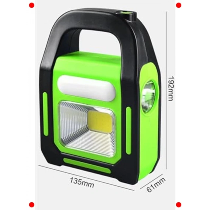 Solar LED Kamp Feneri ve Işıldak: USB Şarjlı