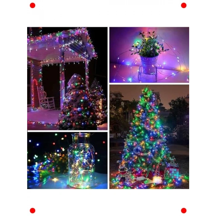 Solar RGB Peri LED Bahçe Aydınlatma (12m, 100 Led)