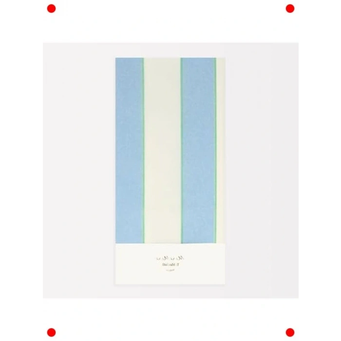 Soluk Mavi Çizgili Kağıt Masa Örtüsü