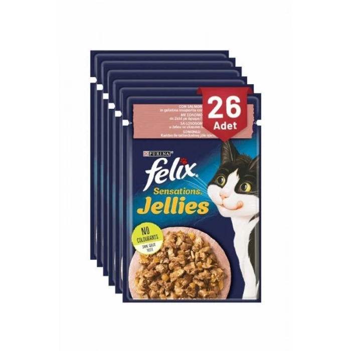 Somon ve Karidesli Kedi Yaş Mama, 26 x 85 gr