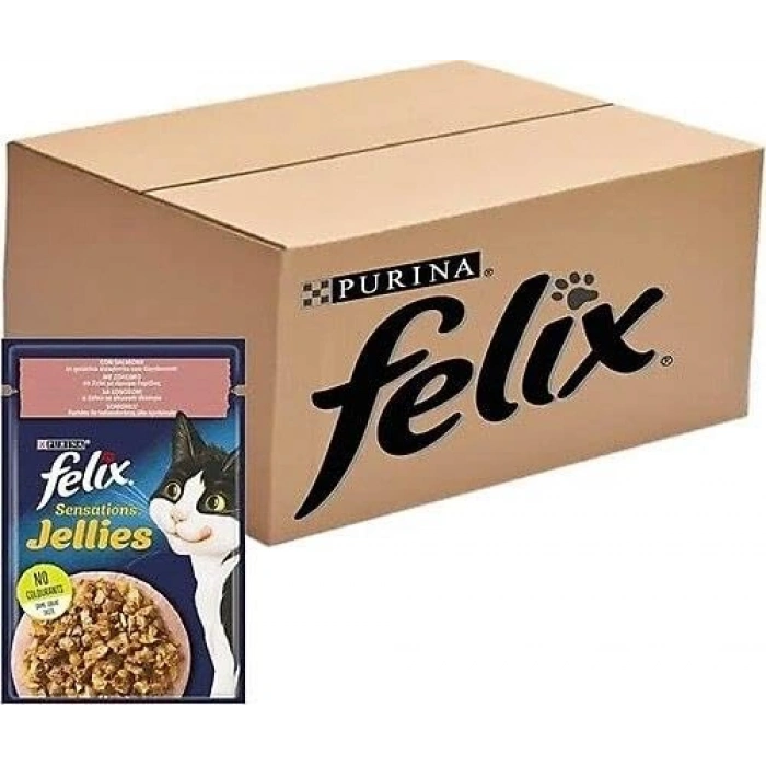 Somon ve Karidesli Kedi Yaş Mama, 26 x 85 gr