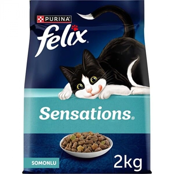 Somonlu Sebzeli Kuru Kedi Maması, 2 Kilogram Paket