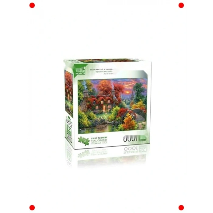 Sonbahar Göl Evi Manzaralı 1000 Parça Yapboz