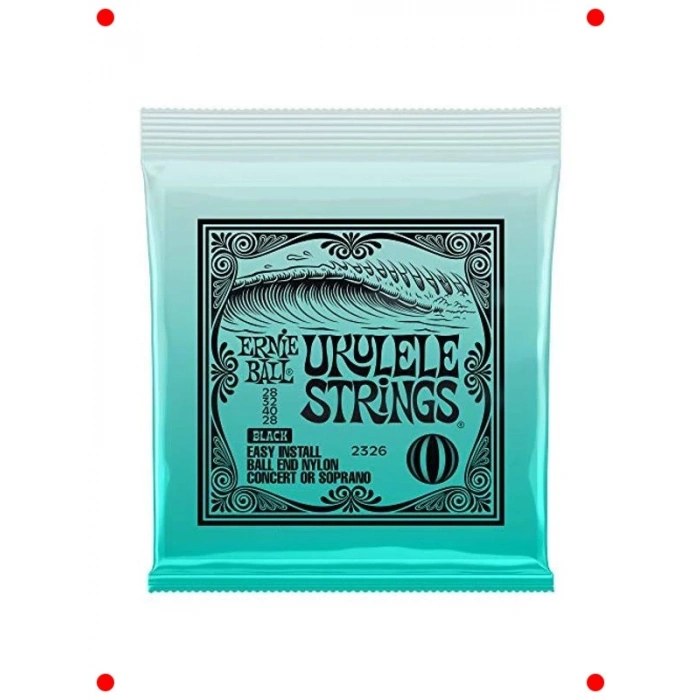 Soprano Ukulele Top Uçlu Naylon Teller (Siyah)