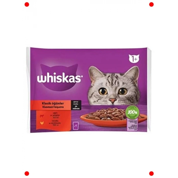 Soslu Sığır & Tavuklu Yetişkin Kedi Konservesi - 4x85gr