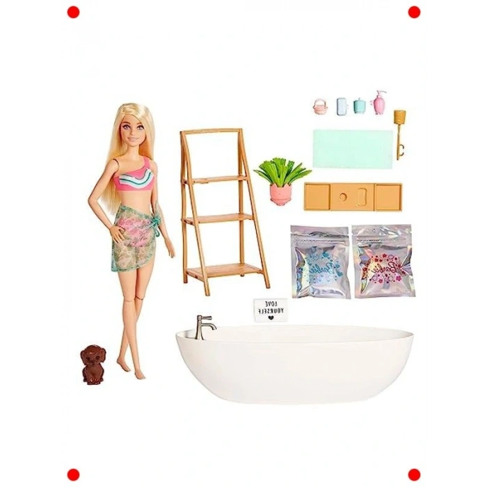 Spa Günü Temalı Oyun Seti ve Sarışın Bebek