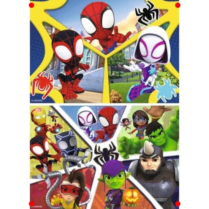 Spidey Temalı 2x24 Parça Çocuk Puzzle