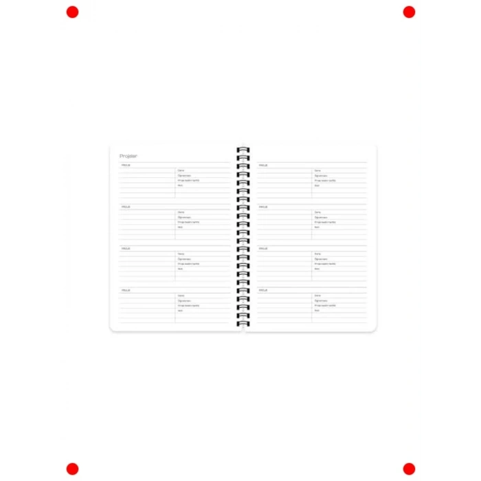 Spiralli Akademik Ajanda - Kalp Desenli