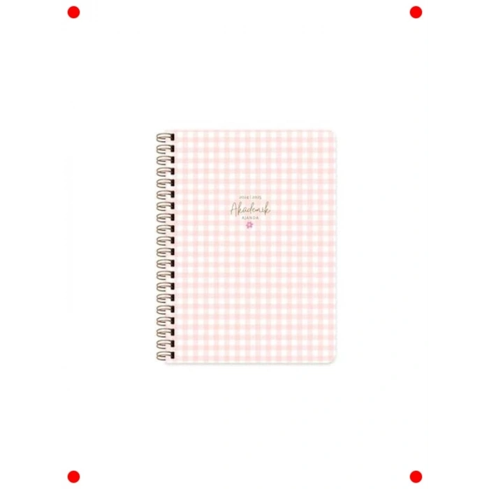 Spiralli Akademik Ajanda - Pötikare Desen (16x23 cm)