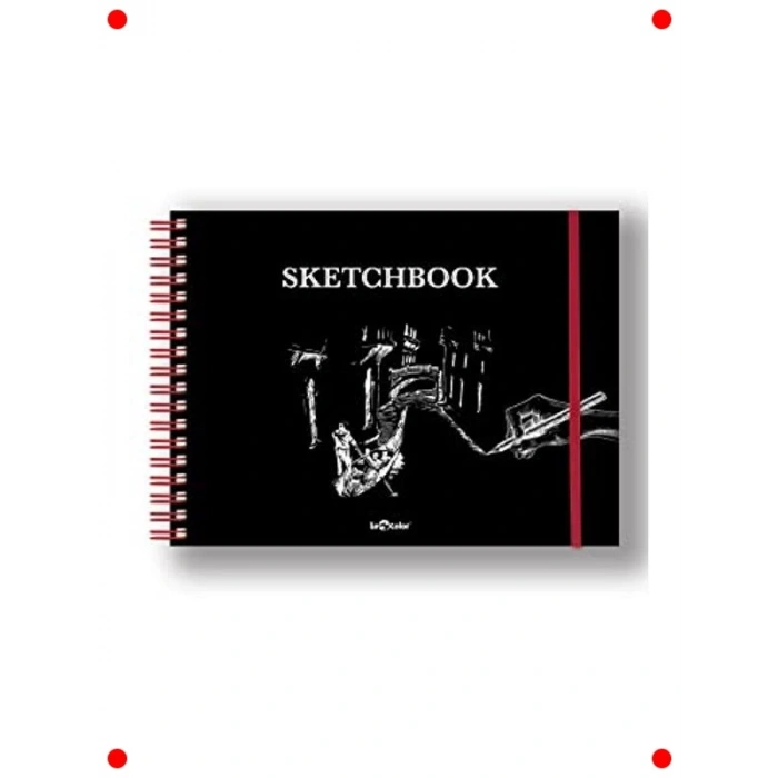 Spiralli Çizim Eskiz Defteri, 120 gr. Siyah