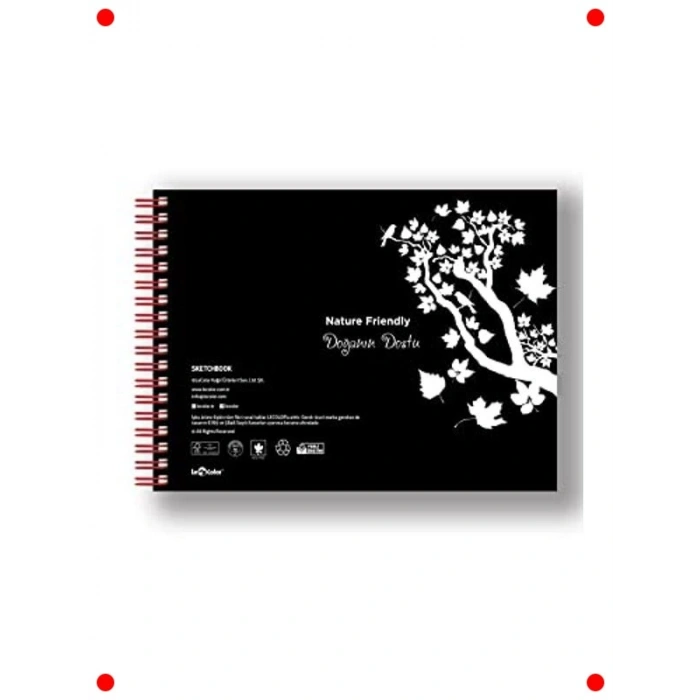 Spiralli Çizim Eskiz Defteri, 120 gr. Siyah