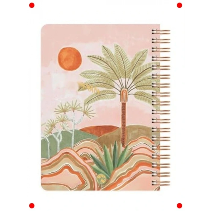 Spiralli Kareli Defter, Palmiye 17x24 cm