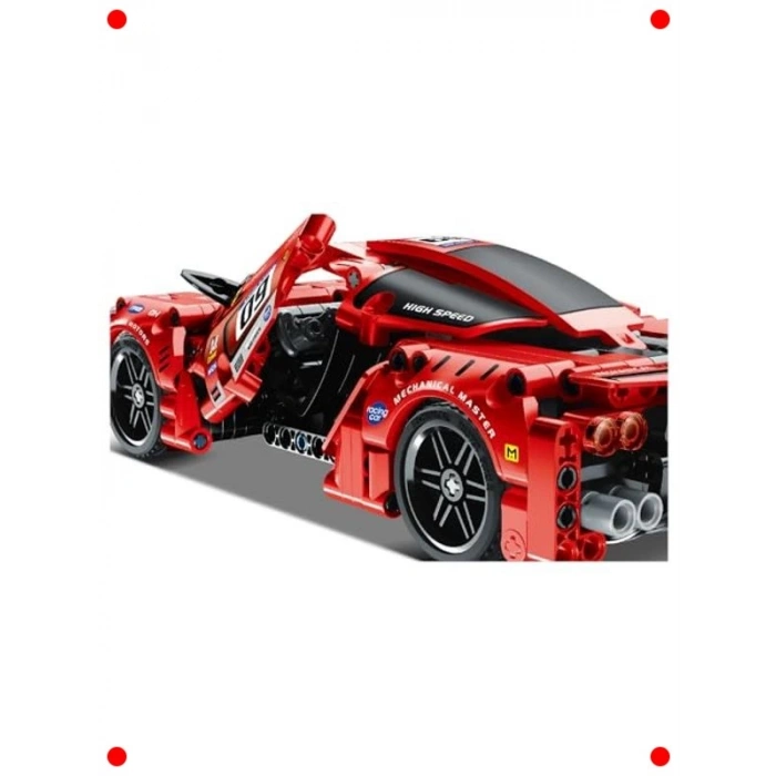 STEM Kırmızı Süper Araba Yapım Seti - 437 Parça